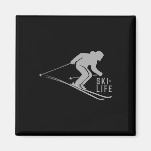 Skifahren Leben Skifahrer Extreme Wintersport Berg Magnet
