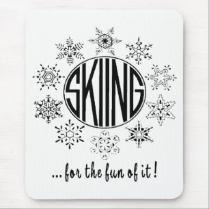 Skifahren macht Spaß - Mousepad