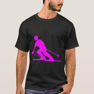 Skifahren - Magenta T-Shirt