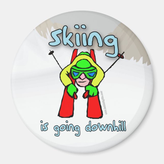 Skifahren Magnet (Vorne)