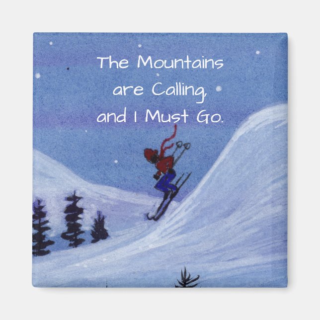 Skifahren Magnet (Vorne)