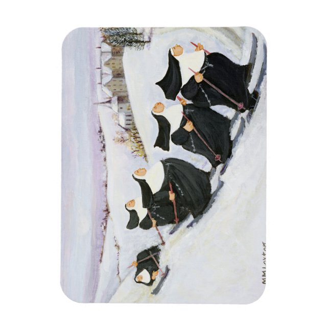 Skifahren Magnet (Vertikal)