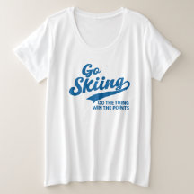 Skifahren – Minimalistisches Winter-Sport-Typograf