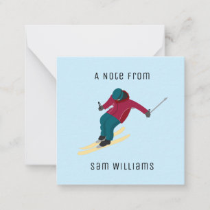 Skifahren Mitteilungskarte