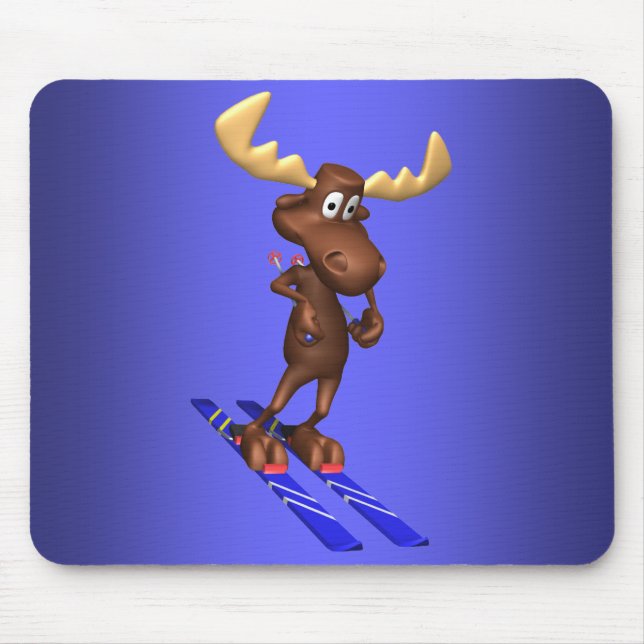 Skifahren Moosepad Mousepad (Vorne)
