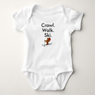 Skifahren Neugeborenes Geschenk, Skifahrer Winter Baby Strampler