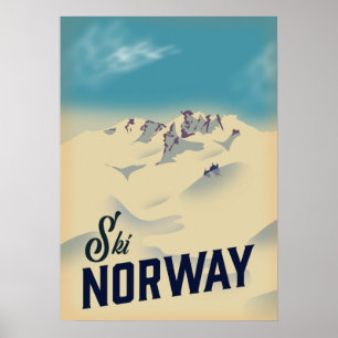 Skifahren Norwegen Poster