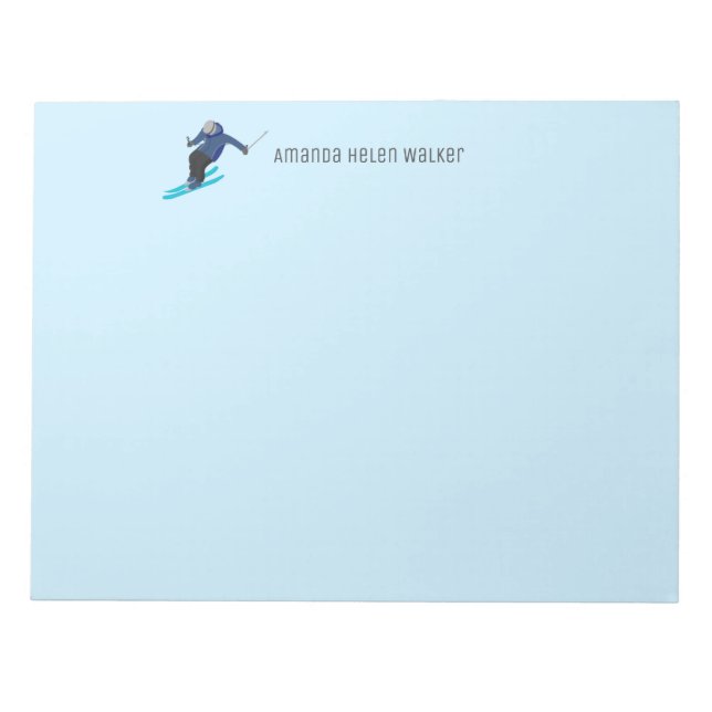 Skifahren Notizblock (Vorderseite)