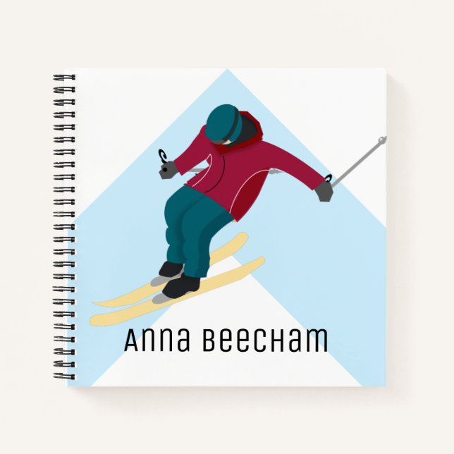 Skifahren Notizbuch (Vorderseite)