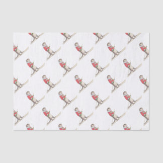 Skifahren-Otter Seidenpapier