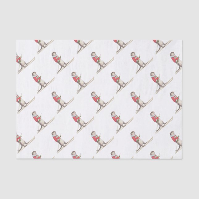 Skifahren-Otter Seidenpapier (Vorderseite)