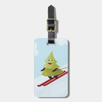 Skifahren Pine Tree Niedlicher Schneesport Winter