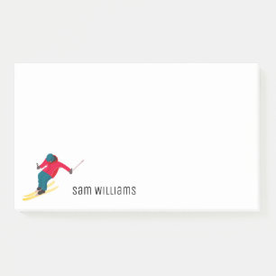 Skifahren Post-it Klebezettel