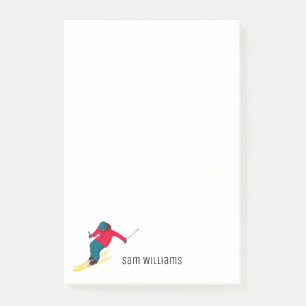 Skifahren Post-it Klebezettel