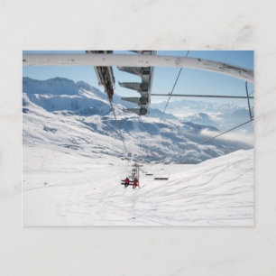 Skifahren Postkarte