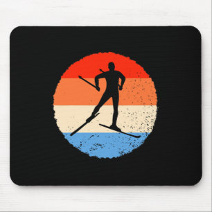 Skifahren Retro Langläufer Mousepad