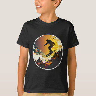 Skifahren Retro-Outfit Skivintagebekleidung Skifah T-Shirt