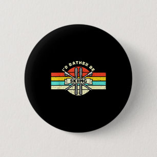 Skifahren Retro-Schneeskifahren Langlaufen Button
