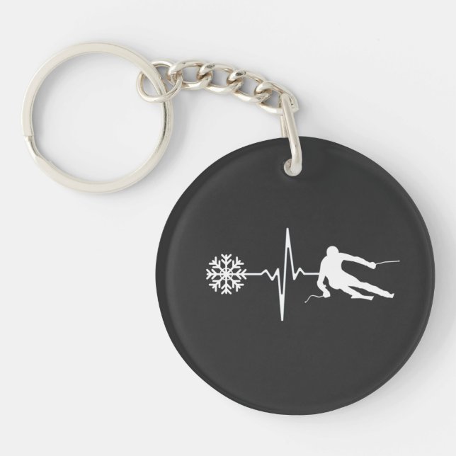 Skifahren Schlüsselanhänger (Vorderseite)