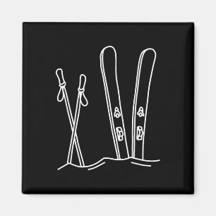 Skifahren Schnee Ski Winter Natur Alpen Berg Skie Magnet