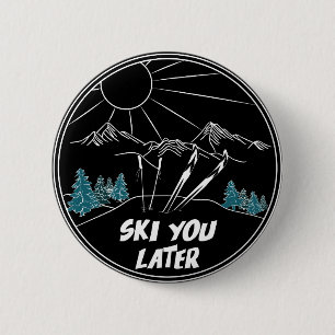 Skifahren Sie später in einem sonnigen Ski Pub Button