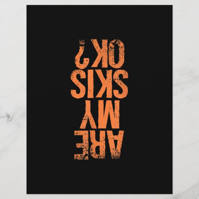 Skifahren | Sind meine Skier in Ordnung? Briefbogen (Vorderseite)