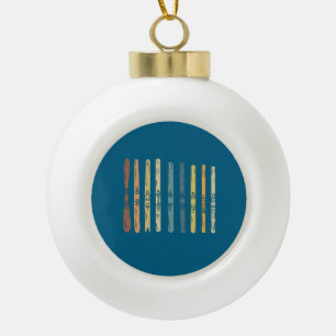 Skifahren Ski Boards Geschenk Keramik Kugel-Ornament