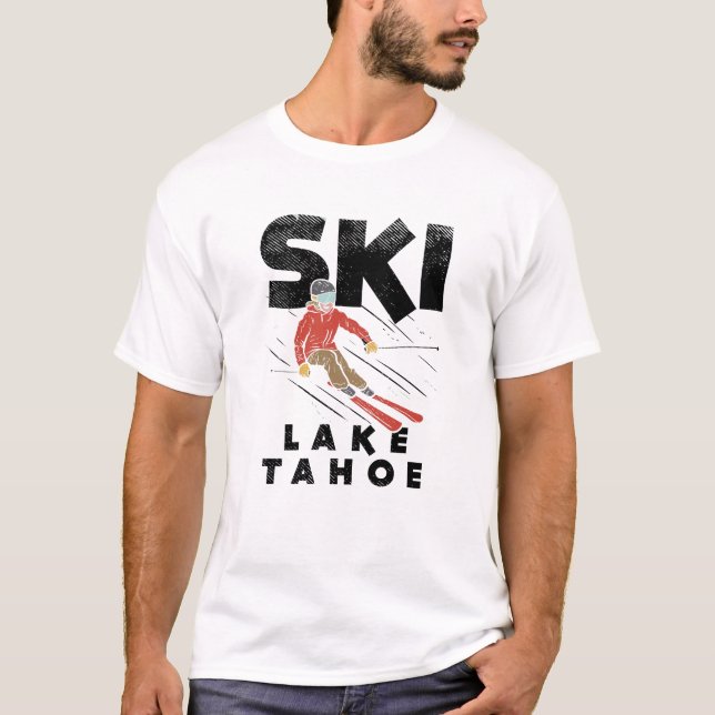 Skifahren - Ski Lake Tahoe T-Shirt (Vorderseite)