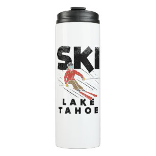 Skifahren - Ski Lake Tahoe Thermosbecher