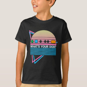 Skifahren Ski Retro Was ist dein Sternzeichen  T-Shirt