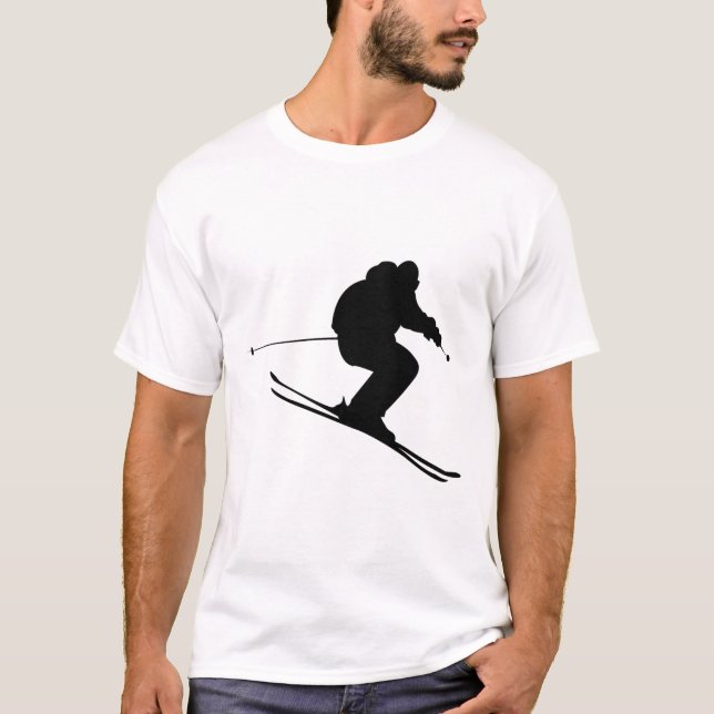 Skifahren Ski T-Shirt (Vorderseite)