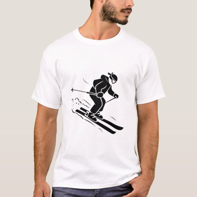 Skifahren - Skifahren - Wintersport T-Shirt (Vorderseite)