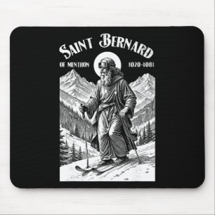 Skifahren Skifahrer Patron Saint Bernard Vintage W Mousepad