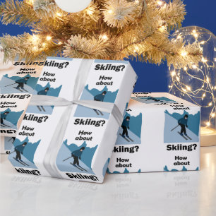 Skifahren Skifahrer Wie wäre es mit Skifahren Skil Geschenkpapier