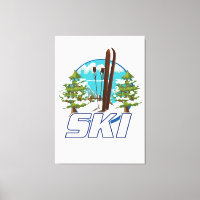 Skifahren, Skiposter-Logo.