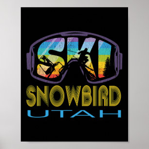 Skifahren Snowbird Utah Skiurlaub Poster