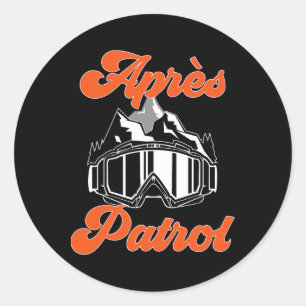 Skifahren Snowboarden Goggles Après Patrol Skifahr Runder Aufkleber