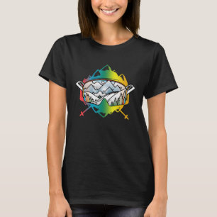 Skifahren Snowboarden Ski Snowboard Wintersport T-Shirt