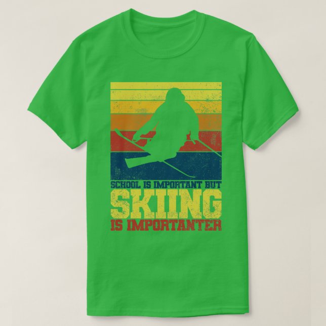 Skifahren T-Shirt (Design vorne)