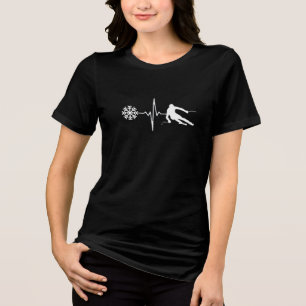 Skifahren Tri-Blend Shirt