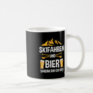 Skifahren und Bier Apres-Ski-Party-Kostüm Winter-S Kaffeetasse