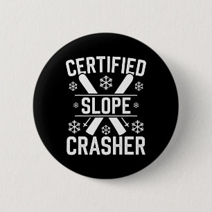 Skifahren und Snowboarden Anfänger Wintersport Ent Button