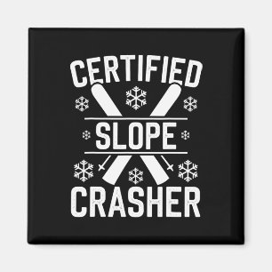 Skifahren und Snowboarden Anfänger Wintersport Ent Magnet