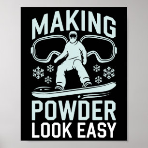 Skifahren und Snowboardfahren Anfänger Wintersport Poster