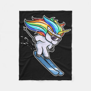 Skifahren Unicorn Alpinabfahrt Slalom Skifahren Fleecedecke
