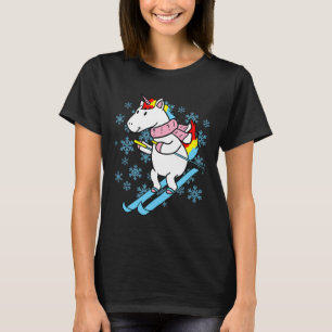 Skifahren Unicorn Shirt Einhorn