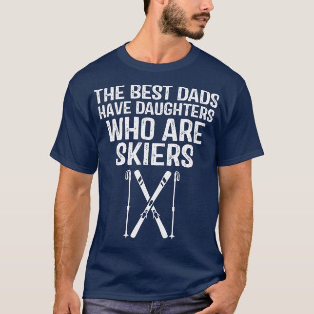 Skifahren Vater Geschenk Der beste Vater, der Töch T-Shirt (Vorderseite)