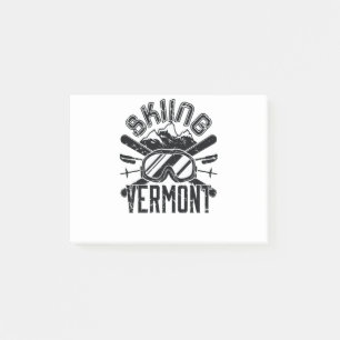 Skifahren Vermont Ski Skier Killington Post-it Klebezettel