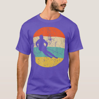 Skifahren Vintager Retro-Skifahrer T-Shirt