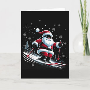 Skifahren Weihnachtsmann Weihnachten Ski Winterspo Karte